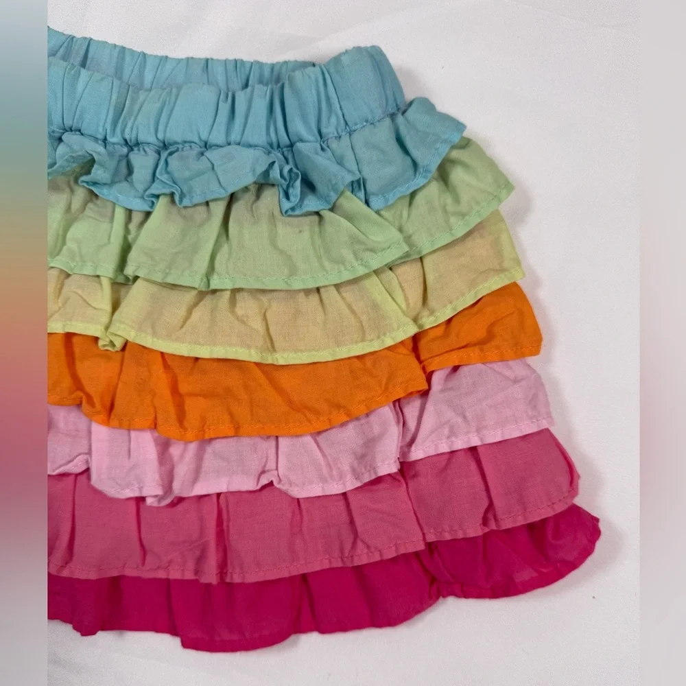 VINTAGE GYMBOREE Baby Ruffle Skirt Size 6-12 Months Spring Vacation Tiered Skirt